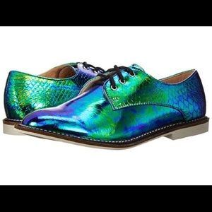 Luichiny lucky girl Oxfords metallic faux snake